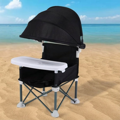 ✨ Foldable Baby Travel Chair with Tray – Portable Feeding & Camping Seat ( Easter Sale )