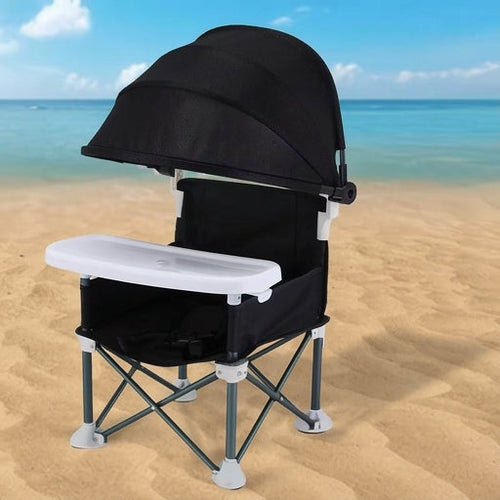✨ Foldable Baby Travel Chair with Tray – Portable Feeding & Camping Seat ( Easter Sale )