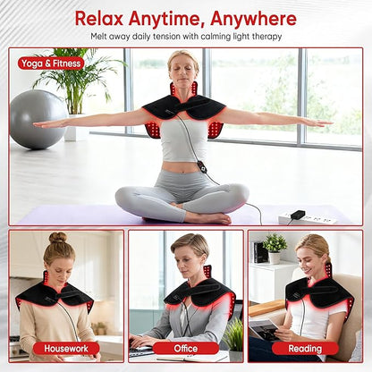 🔥 InfraRelax™ Red Light Therapy Neck & Shoulder Wrap – Deep Muscle Relief & Skin Revitalization (NOW ON A MAJOR EASTER SALE)