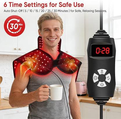 🔥 InfraRelax™ Red Light Therapy Neck & Shoulder Wrap – Deep Muscle Relief & Skin Revitalization (NOW ON A MAJOR EASTER SALE)