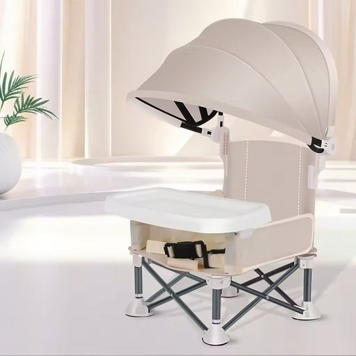 ✨ Foldable Baby Travel Chair with Tray – Portable Feeding & Camping Seat ( Easter Sale )