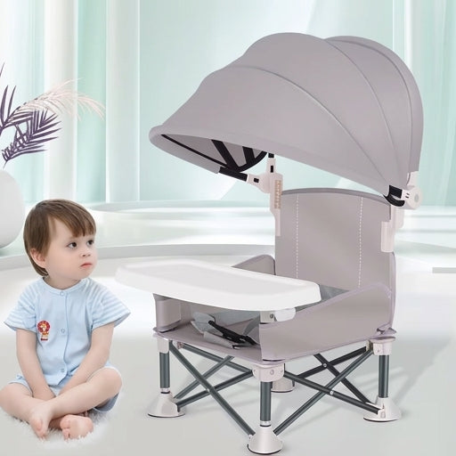 ✨ Foldable Baby Travel Chair with Tray – Portable Feeding & Camping Seat ( Easter Sale )
